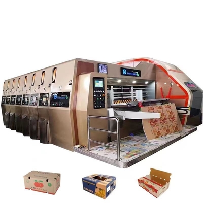 Yüksek Hızlı Dört Renkli Renkli Karton Kutusu Yazdırma Kutusu Yapımı için Dökme Kesme Makinesi
