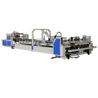 Tam Otomatik 2600mm Pnömatik Karton Katlama Yapıştırma Makinesi 4 6 Köşe Oluklu Kutu