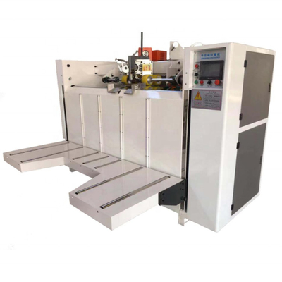 PLC Karton 7 Katlı Oluklu Kutu Dikiş Makinesi Yarı Otomatik