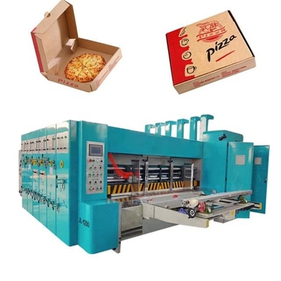 Flexo Baskı Dalgalanmış Karton Kutusu Makine Otomatik Pizza Kutusu Yapma