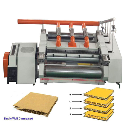 CE 1600mm Karton Kutusu için Parmaksız Tek Yüzlü Makine