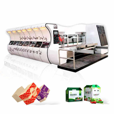 4 Renkli Karton Pizza Dalgalanmış Kutu Makine Flexo Yapma