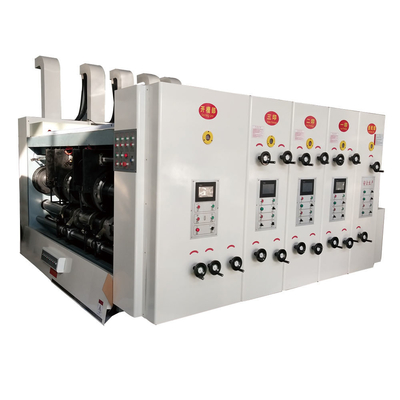 Gelişmiş Gürültülü Karton Kutusu Makine Flexo Baskı Slotting Die Kesme Yüksek Verimlilik
